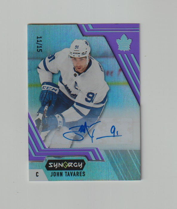 2020-21 Synergy Autograph Purple #5 John Tavares