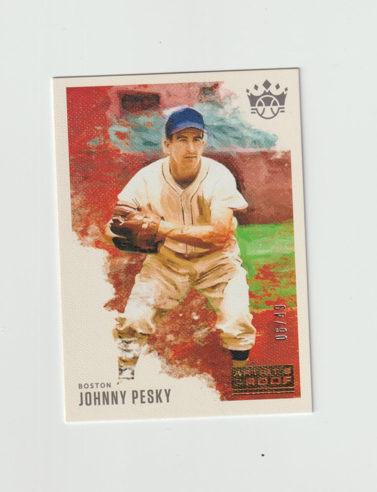 2020 Diamond Kings Artist Proof Gold #41 Johnny Pesky