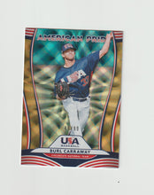 Load image into Gallery viewer, 2020 Donruss American Pride Gold #AP14 Burl Carraway &amp; Justin Verlander
