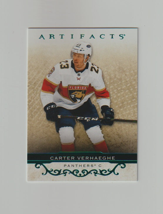 2021-22 Artifacts Turquoise #71 Carter Verhaeghe