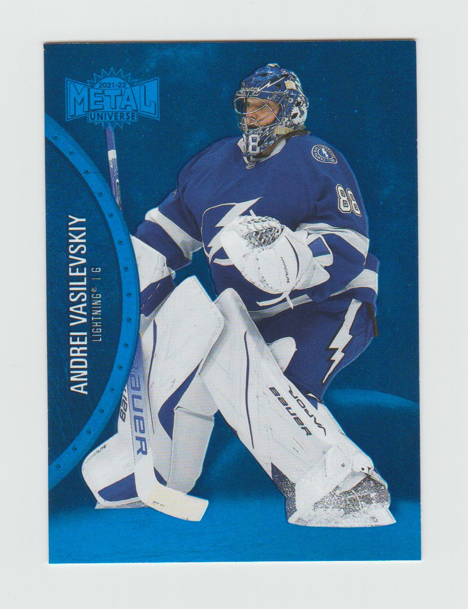 2021-22 Metal Universe Blue Spectrum #40 Andrei Vasilevskiy