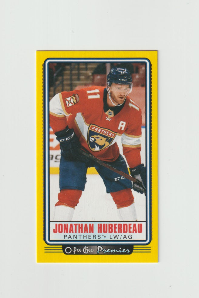 2021-22 O-Pee-Chee OPC Premier Tallboys Yellow #P-12 Jonathan Huberdeau