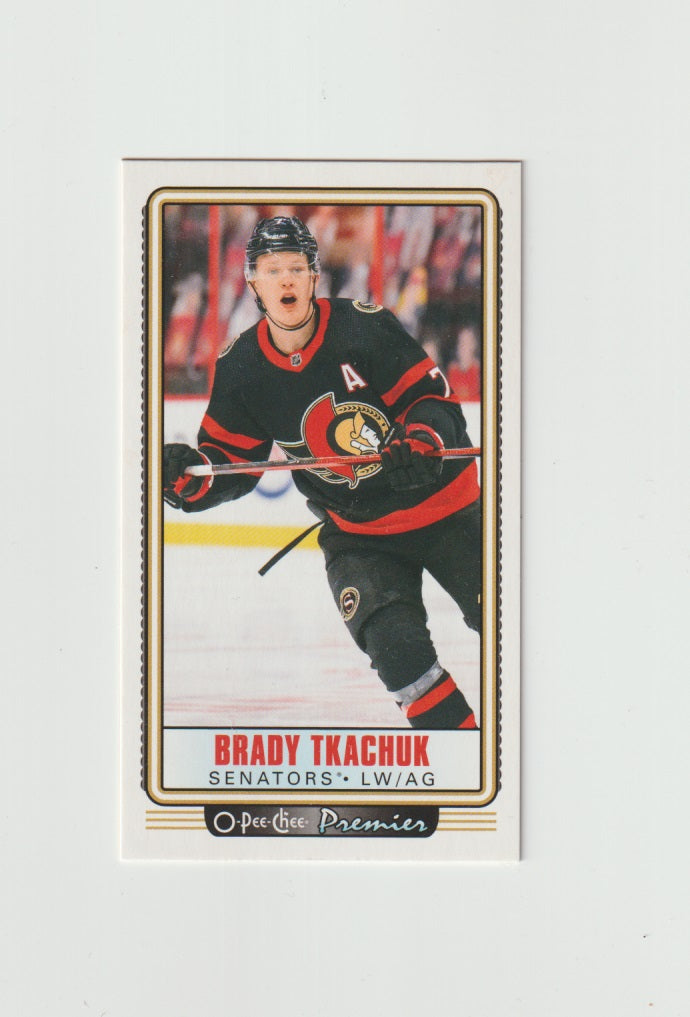 2021-22 O-Pee-Chee OPC Premier Tallboys #P-24 Brady Tkachuk