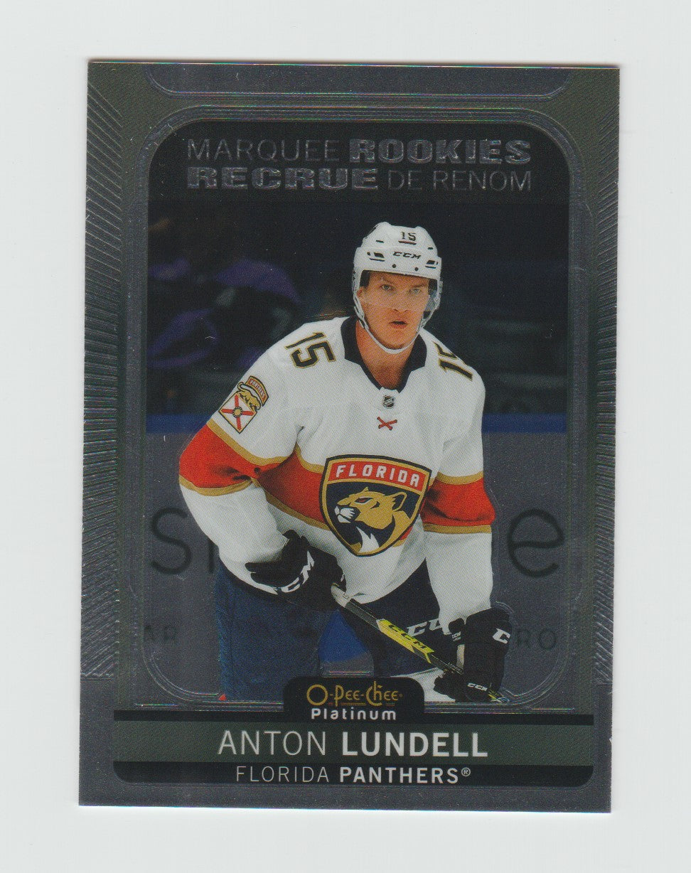 2021-22 O-Pee-Chee Platinum Marquee Rookies #296 Anton Lundell