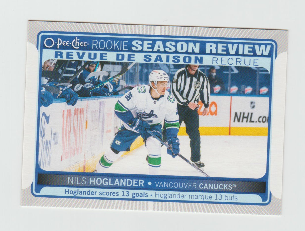 2021-22 O-Pee-Chee Rookie Season Review #543 Nils Hoglander