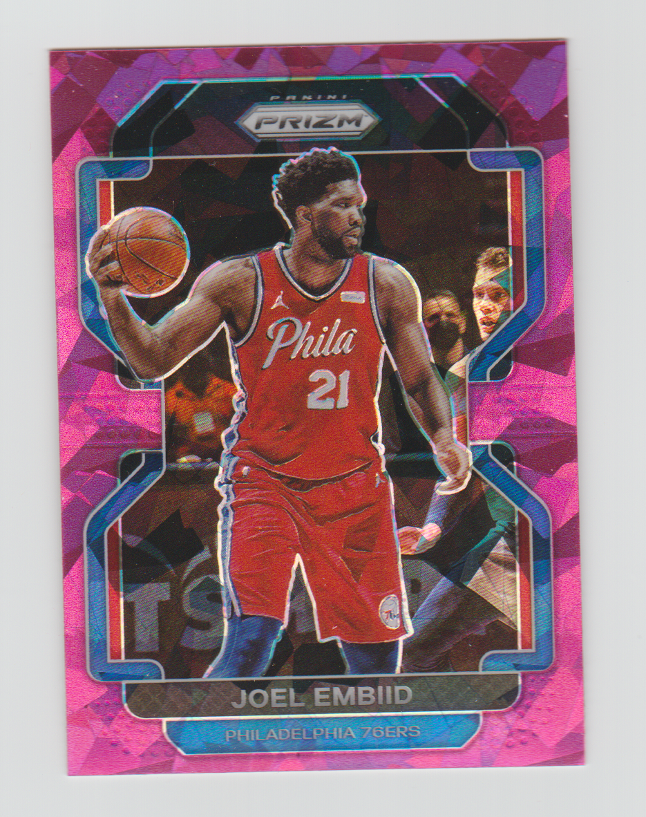 2021-22 Panini Prizm Prizms Pink Ice #176 Joel Embiid