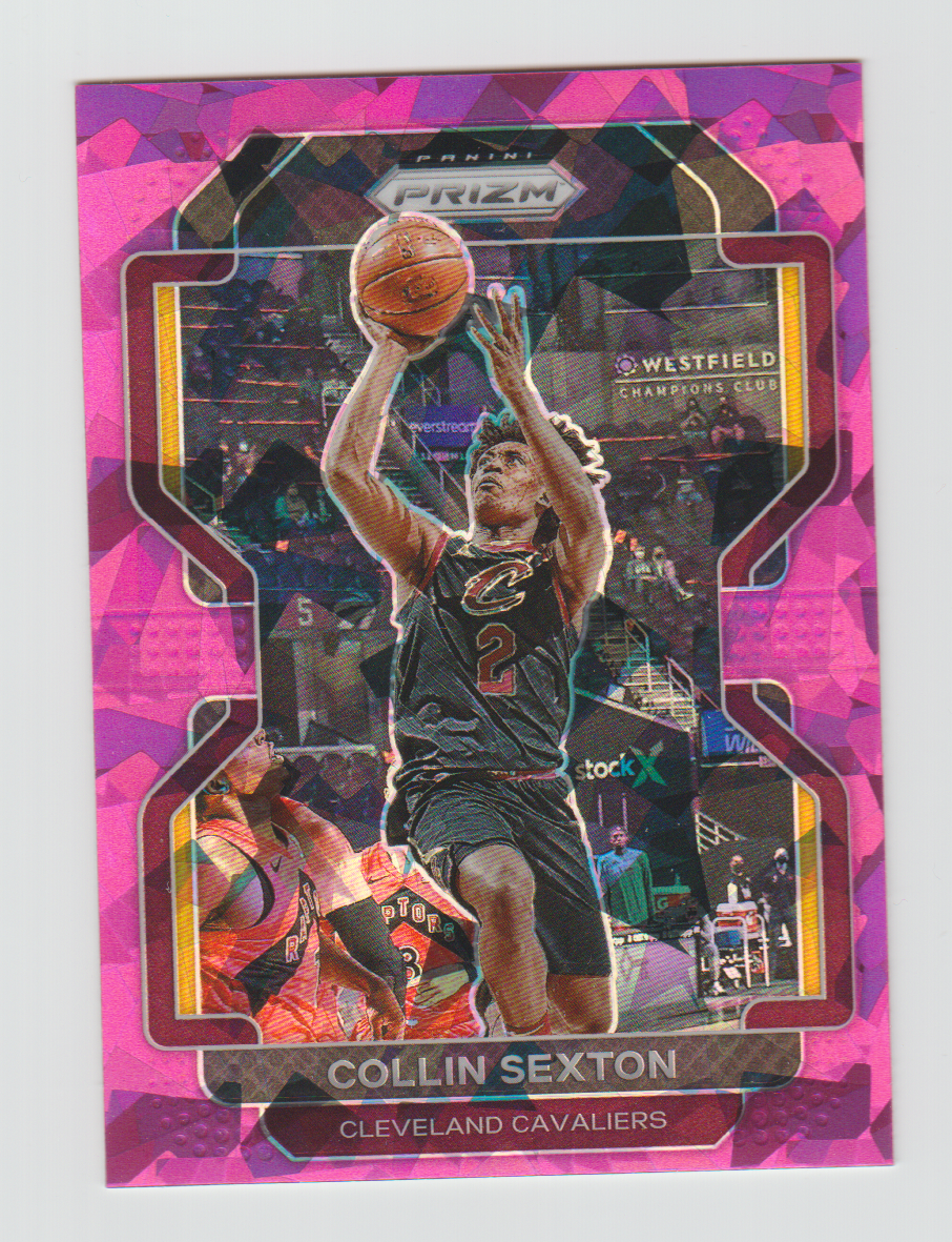 2021-22 Panini Prizm Prizms Pink Ice #240 Collin Sexton