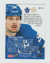 Load image into Gallery viewer, 2021-22 Ultra Medallions #M-13 Auston Matthews
