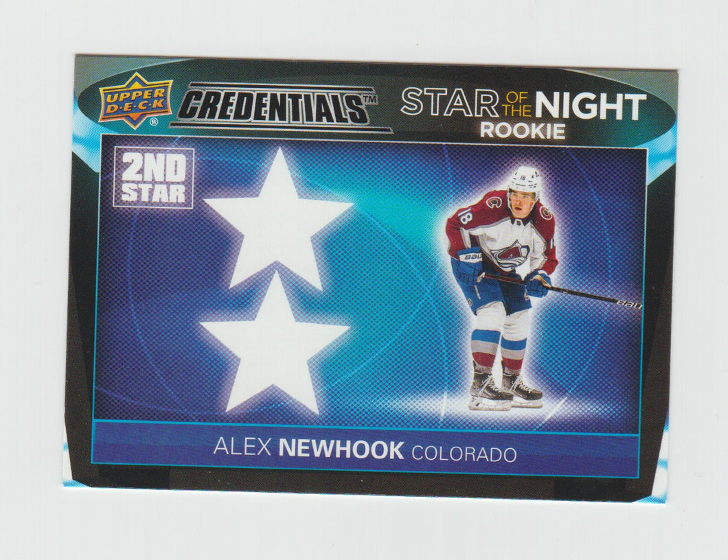 2021-22 Upper Deck Credentials 2nd Star of the Night Rookies #2SR-1 Alex Newhook
