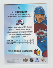 Load image into Gallery viewer, 2021-22 Upper Deck HoloGrFx Rookies Gold #HG-7 Alex Newhook
