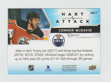 Load image into Gallery viewer, 2021-22 Upper Deck MVP Hart Attack #HA-1 Connor McDavid
