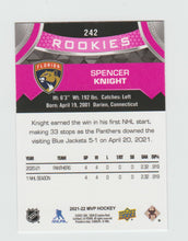 Load image into Gallery viewer, 2021-22 Upper Deck MVP Magenta #242 Spencer Knight
