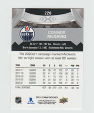 Load image into Gallery viewer, 2021-22 Upper Deck MVP Silver Script #220 Connor McDavid
