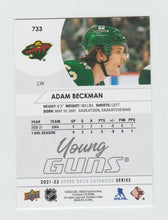 Load image into Gallery viewer, 2021-22 Upper Deck Young Guns #733 Adam Beckman
