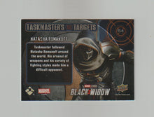 Load image into Gallery viewer, 2021 Black Widow Taskmaster&#39;s Targets #TT-1 Natasha Romanoff
