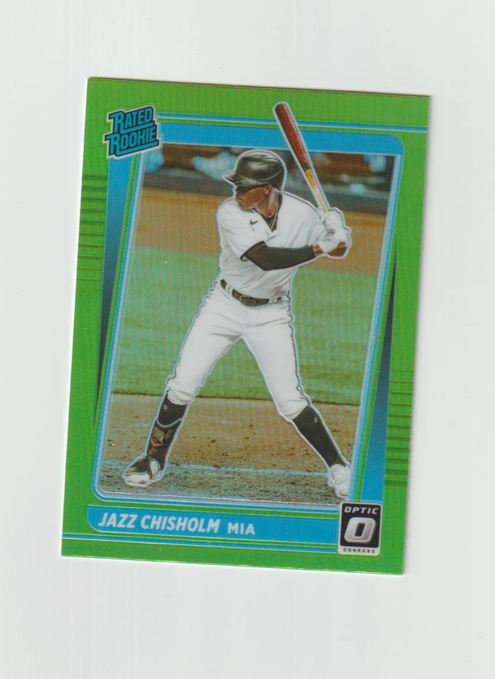 2021 Donruss Optic Lime Green #58 Jazz Chisholm