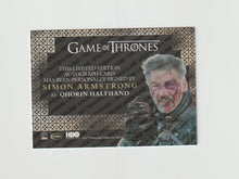 Load image into Gallery viewer, 2021 Game of Thrones Iron Anniversary Valyrian Autographs Simon Armstrong as Qhorin Halfhand
