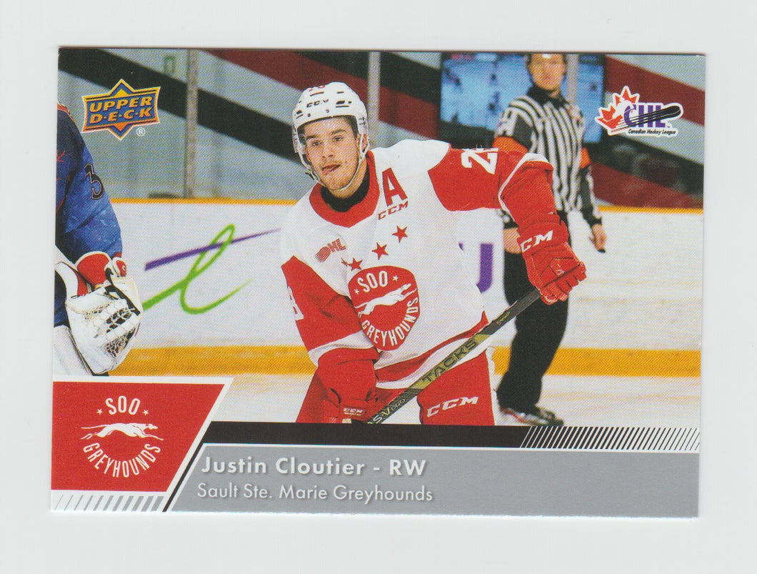 2022-23 Upper Deck CHL #295 Justin Cloutier