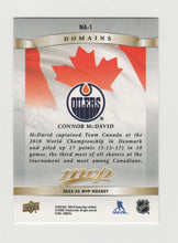 Load image into Gallery viewer, 2022-23 Upper Deck MVP Domains Gold #NA-1 Connor McDavid
