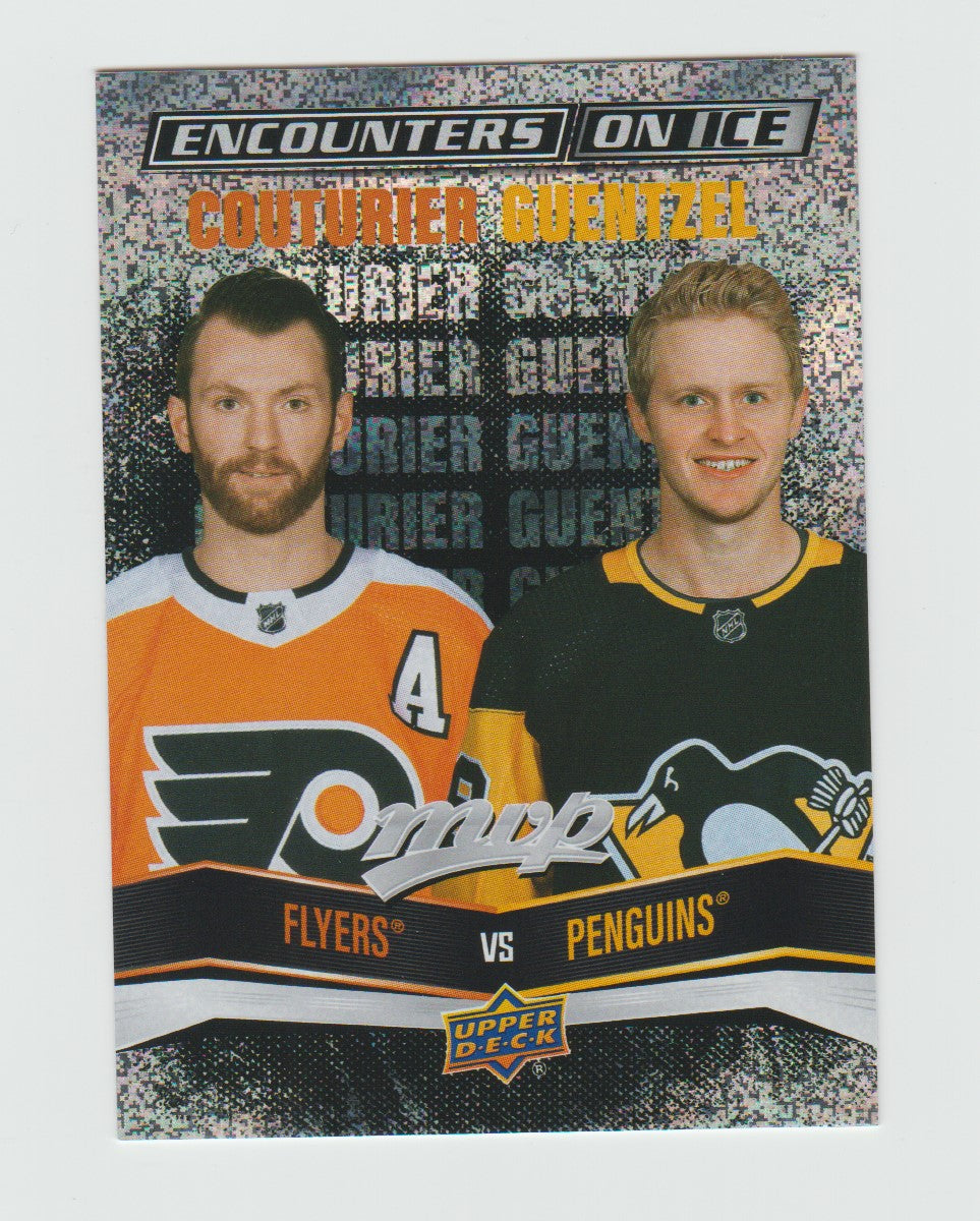 2022-23 Upper Deck MVP Encounters On Ice #EI-13 Sean Couturier & Jake Guentzel