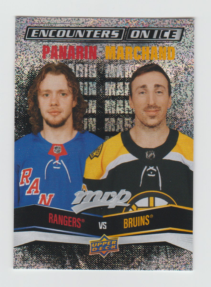 2022-23 Upper Deck MVP Encounters On Ice #EI-3 Artemi Panarin & Brad Marchand