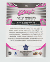 Load image into Gallery viewer, 2022-23 Upper Deck MVP Magenta #215 Auston Matthews
