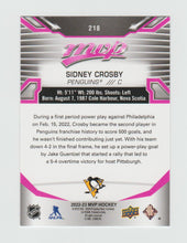 Load image into Gallery viewer, 2022-23 Upper Deck MVP Magenta #218 Sidney Crosby
