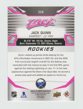 Load image into Gallery viewer, 2022-23 Upper Deck MVP Magenta #228 Jack Quinn
