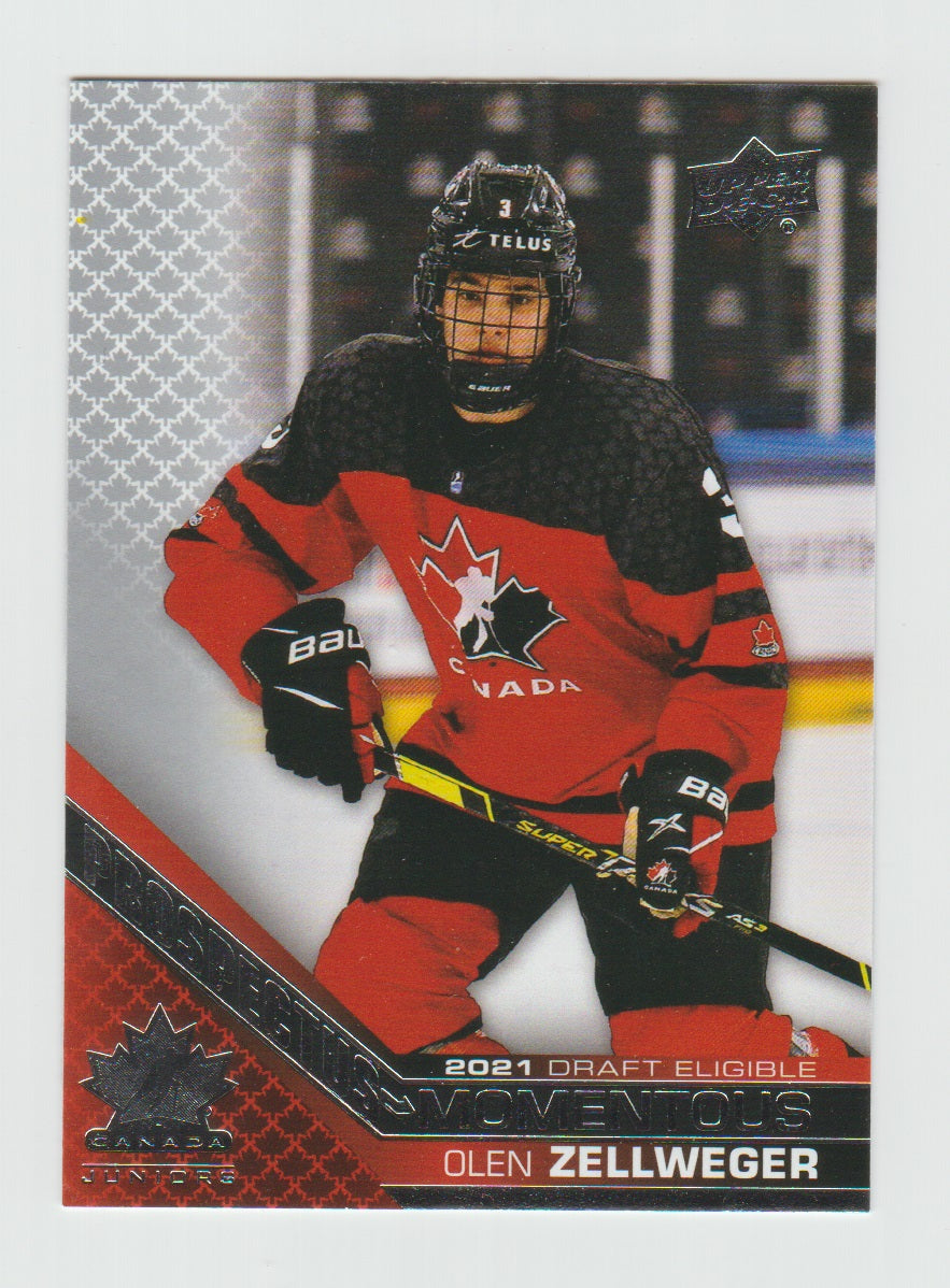 2022-23 Upper Deck Team Canada Juniors Prospectus Momentous #PM-5 Olen Zellweger