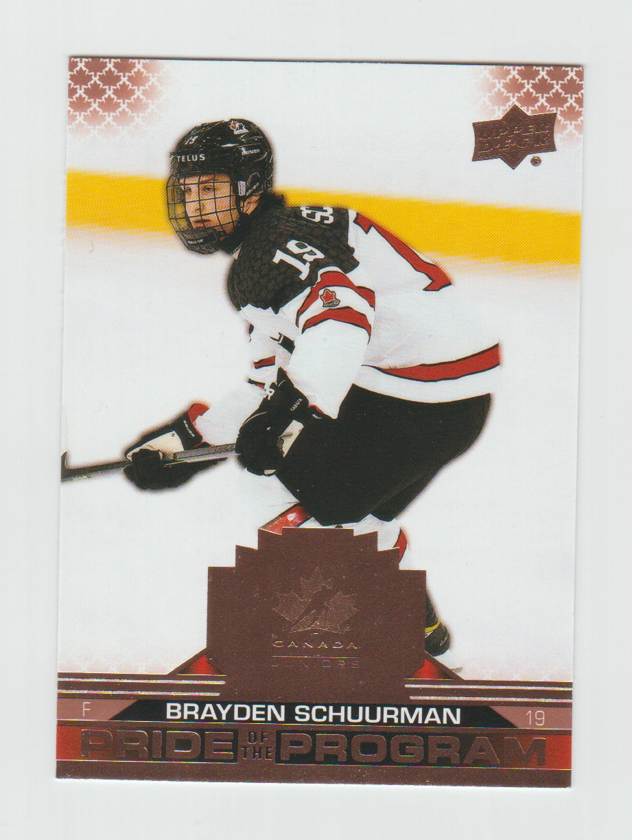 2022-23 Upper Deck Team Canada Juniors Rose Gold #99 Brayden Schuurman