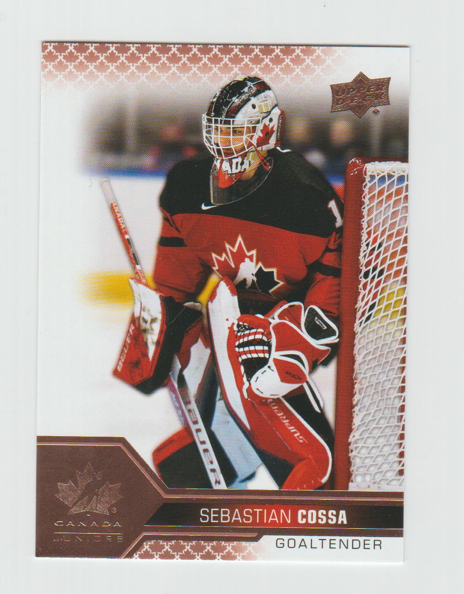 2022-23 Upper Deck Team Canada Juniors Rose Gold #9 Sebastian Cossa