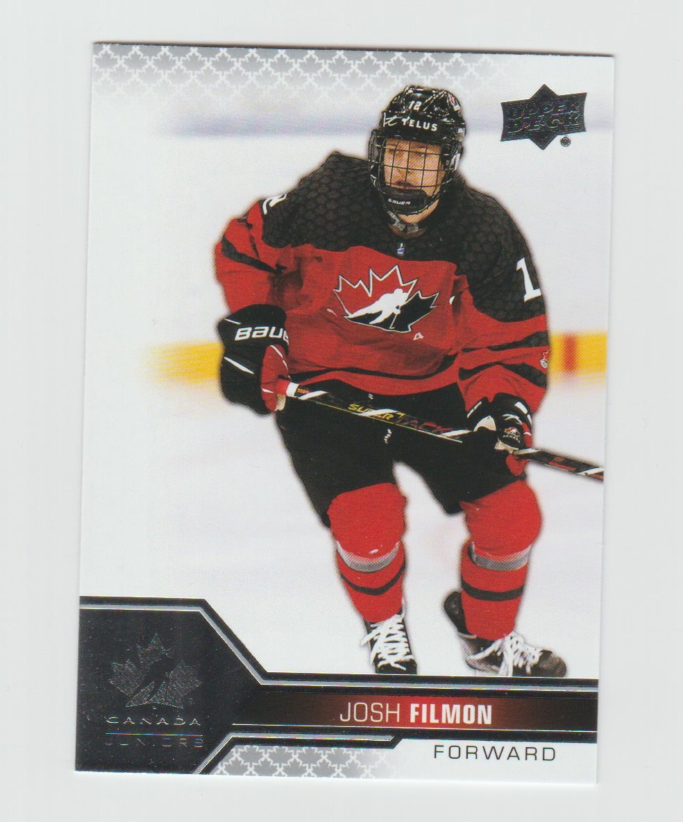 2022-23 Upper Deck Team Canada Juniors #20 Josh Filmon