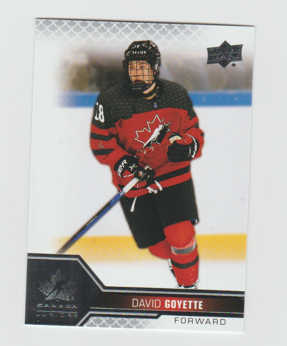2022-23 Upper Deck Team Canada Juniors #25 David Goyette