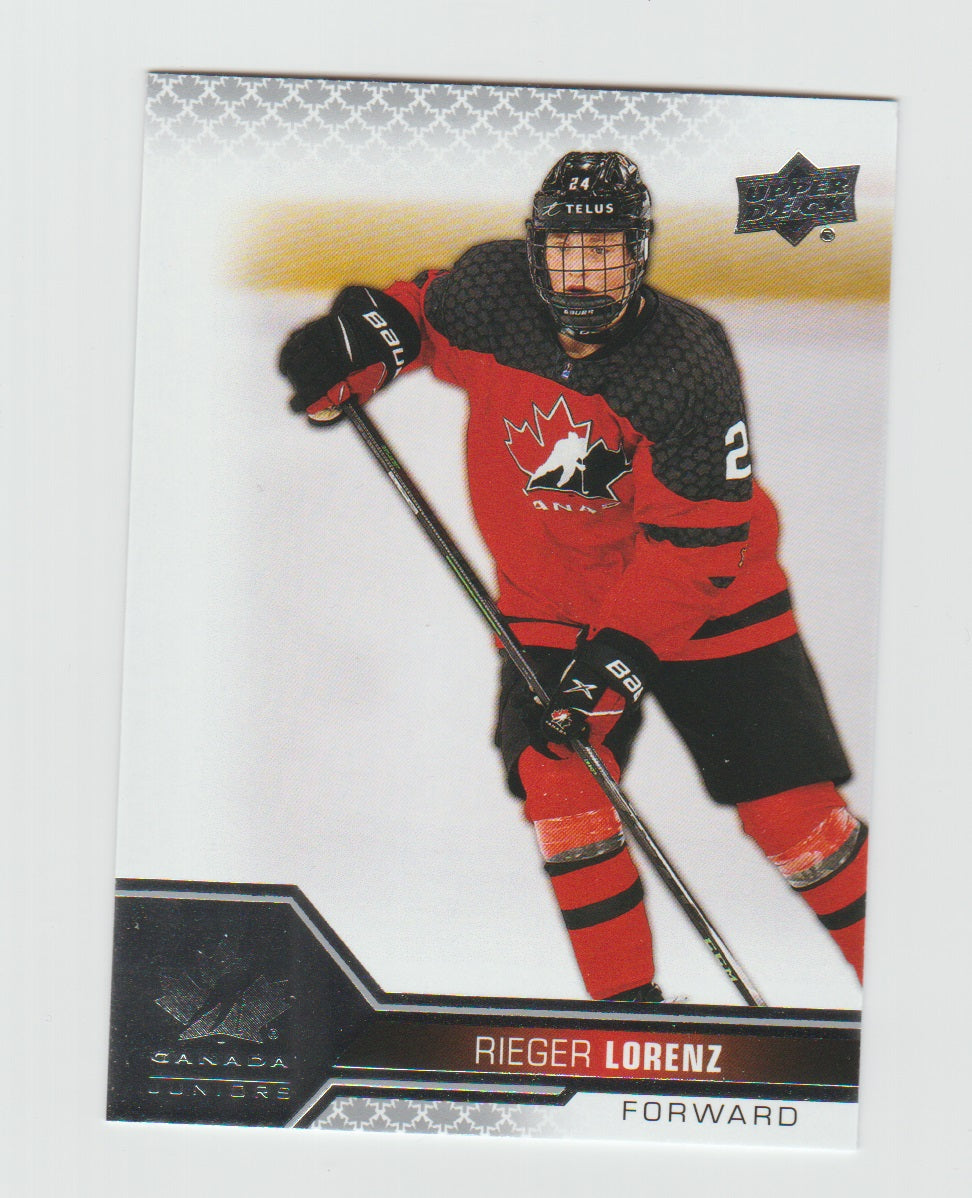 2022-23 Upper Deck Team Canada Juniors #29 Rieger Lorenz