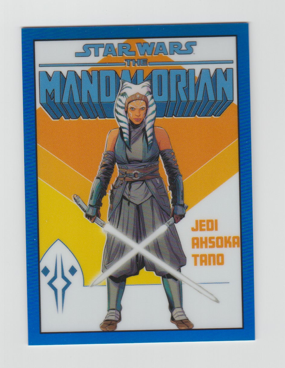 2022 Star Wars The Mandalorian Chrome Beskar Edition Comic Book Artwork Blue #CC-4 Jedi Ahsoka Tano