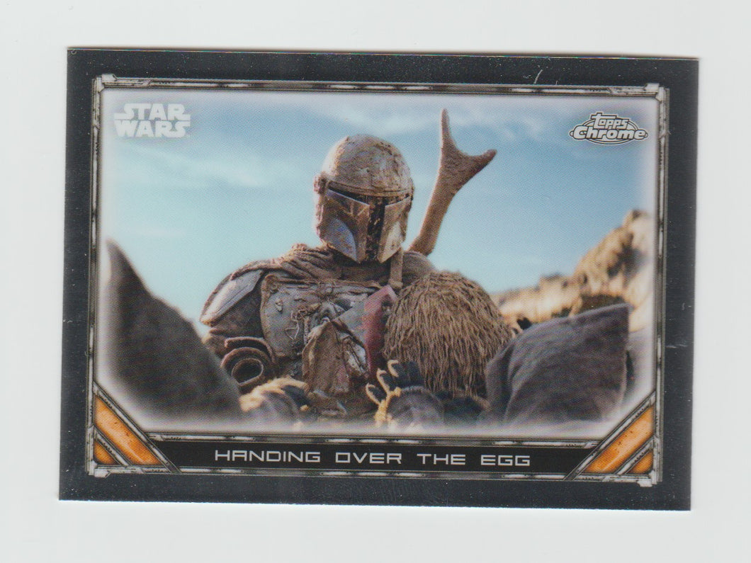 2022 Star Wars The Mandalorian Chrome Beskar Edition #S1-12 Handing over the Egg