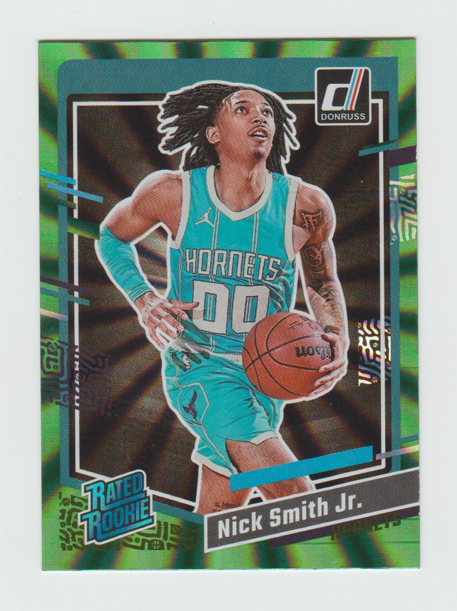 2023-24 Donruss Holo Green Laser #248 Nick Smith Jr.