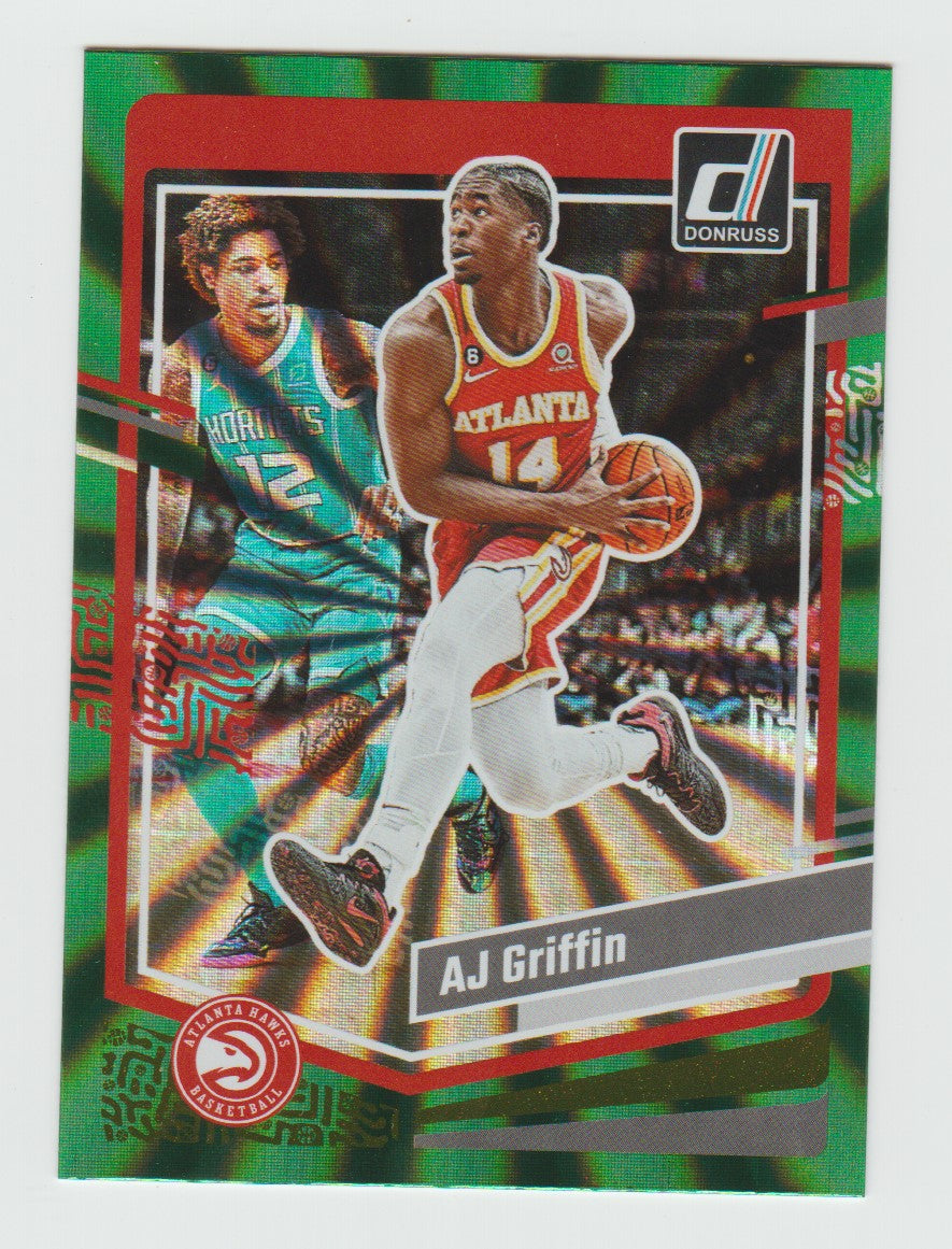 2023-24 Donruss Holo Green Laser #93 AJ Griffin