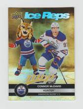 Load image into Gallery viewer, 2023-24 Upper Deck MVP Ice Reps Gold #IR-3 Connor McDavid &amp; Hunter
