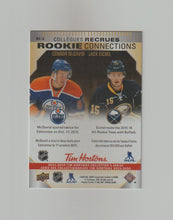 Load image into Gallery viewer, 2023-24 Upper Deck Tim Hortons Greatest Duos Rookie Connections #RC-6 Connor McDavid &amp; Jack Eichel
