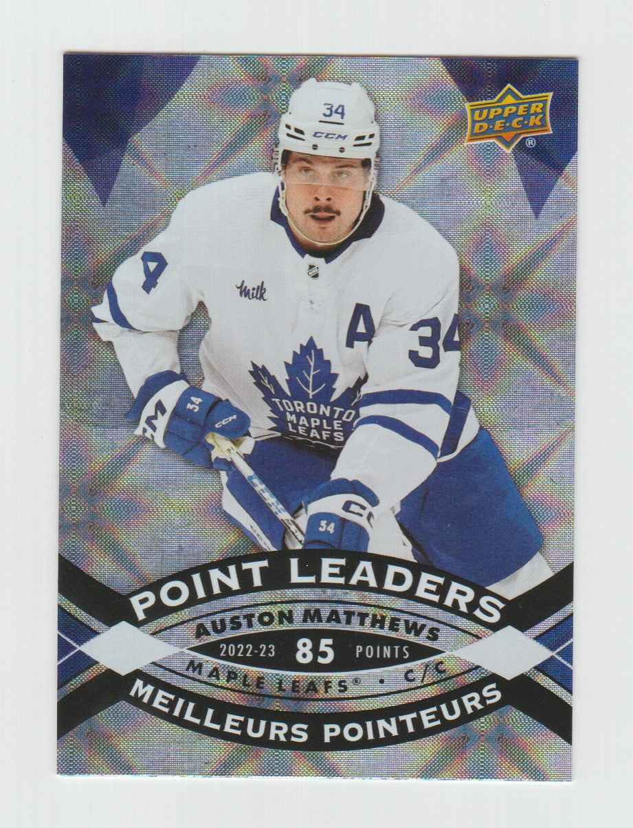 2023-24 Upper Deck Tim Hortons Point Leaders #PL-18 Auston Matthews