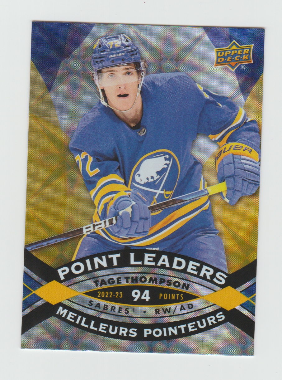 2023-24 Upper Deck Tim Hortons Point Leaders #PL-9 Tage Thompson