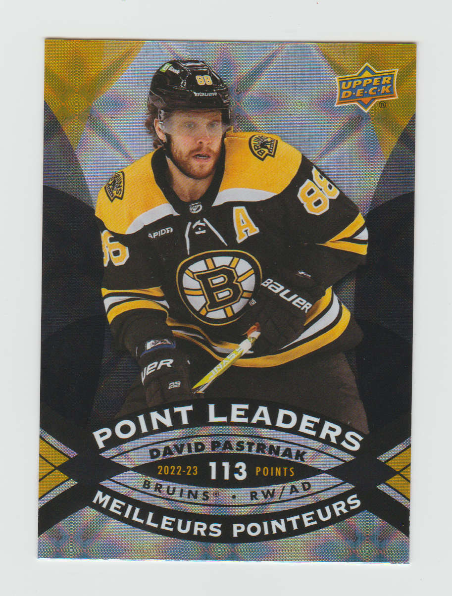 2023-24 Upper Deck Tim Hortons Point Leaders #PL-5 David Pastrnak