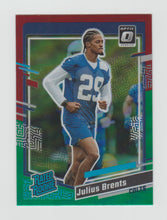 Load image into Gallery viewer, 2023 Donruss Optic Rated Rookies Preview Red and Green #346 Julius Brents
