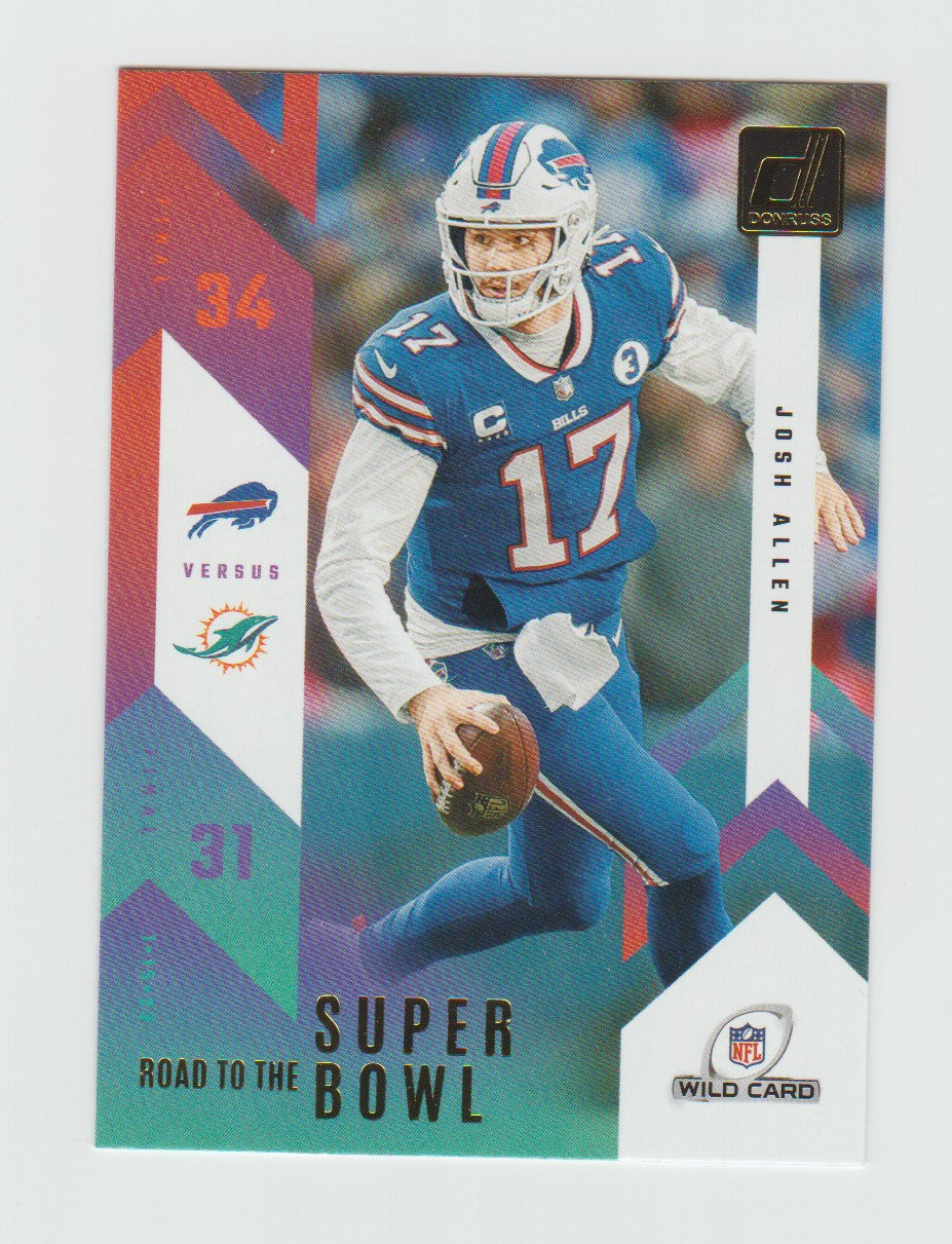 2023 Donruss Road to the Super Bowl Wild Card #RTSBW-JA Josh Allen