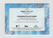 Load image into Gallery viewer, 2023 Topps Holiday Relics #RC-BW Bobby Witt Jr.
