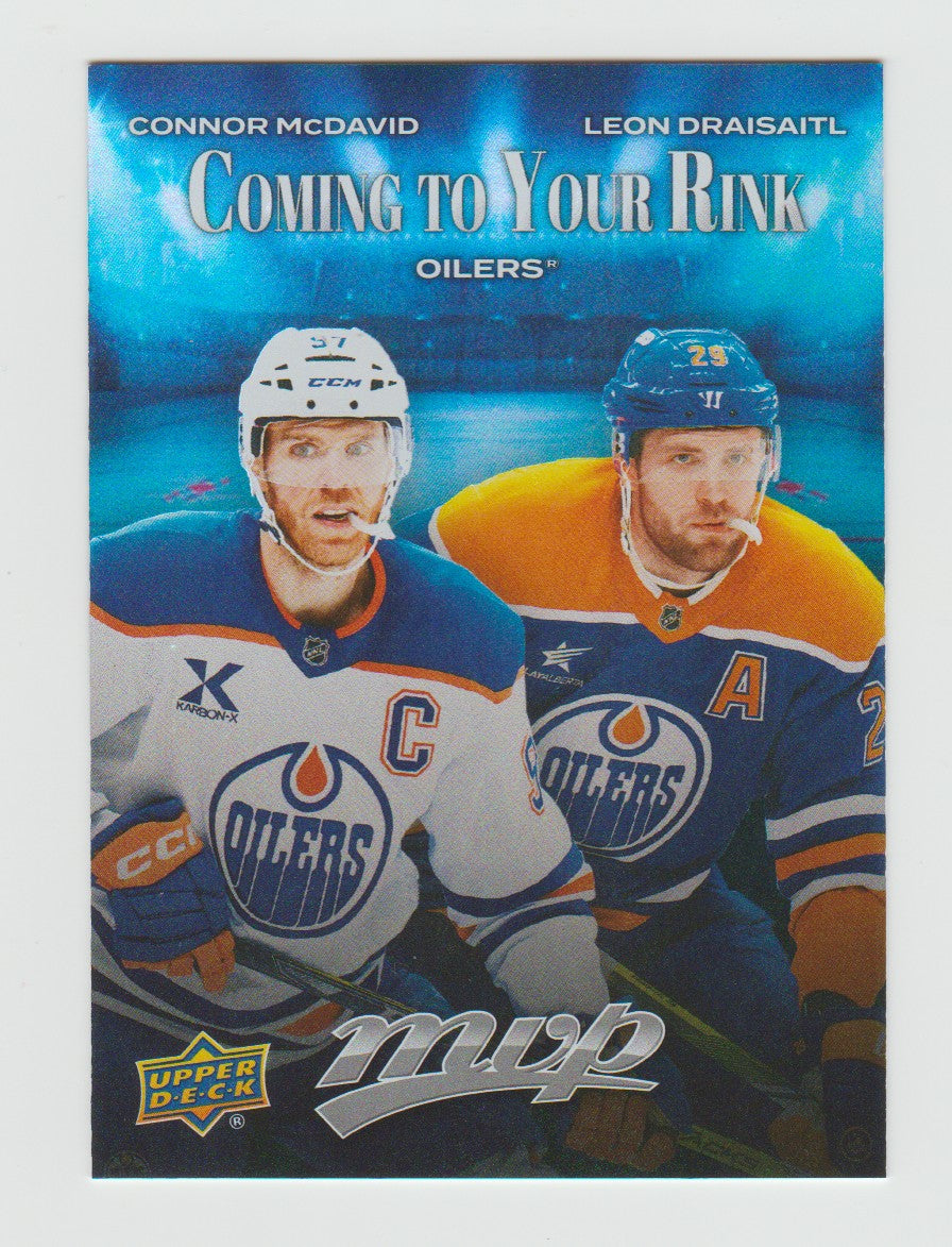 2025-26 Upper Deck MVP Coming to Your Rink #CR-11 Connor McDavid & Leon Draisaitl