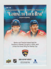 Load image into Gallery viewer, 2025-26 Upper Deck MVP Coming to Your Rink #CR-12 Aleksander Barkov &amp; Matthew Tkachuk

