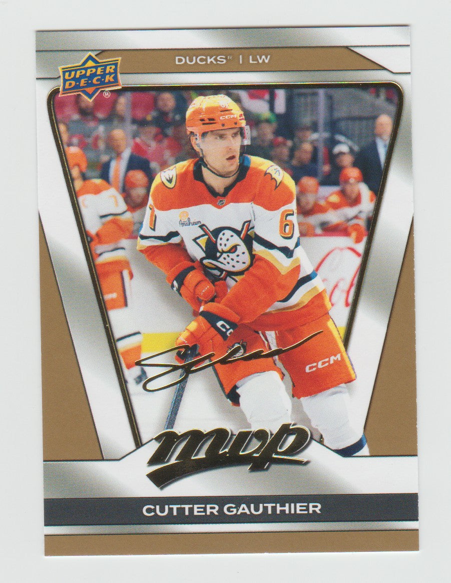 2025-26 Upper Deck MVP Gold Script #133 Cutter Gauthier