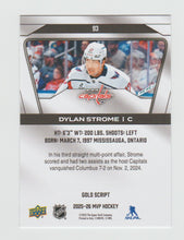 Load image into Gallery viewer, 2025-26 Upper Deck MVP Gold Script #93 Dylan Strome
